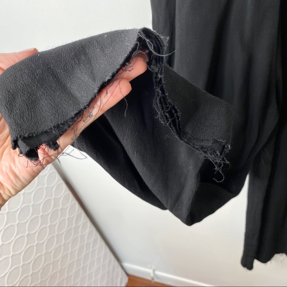 T by Alexander Wang Viscose Crepe Cropped Jumpsuit Romper Black Size XS - Picture 11 of 13